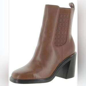 Franco Sarto Boots Leather Heel 3.75” A Paula Brown Size 10M NWOT